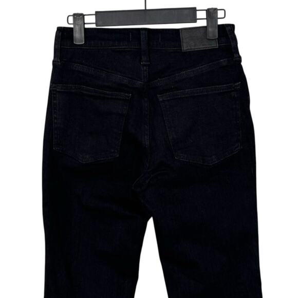 Madewell Mid-Rise Kick Out Crop Jeans in Black Rinse Wash Size 26 - Picture 13 of 13